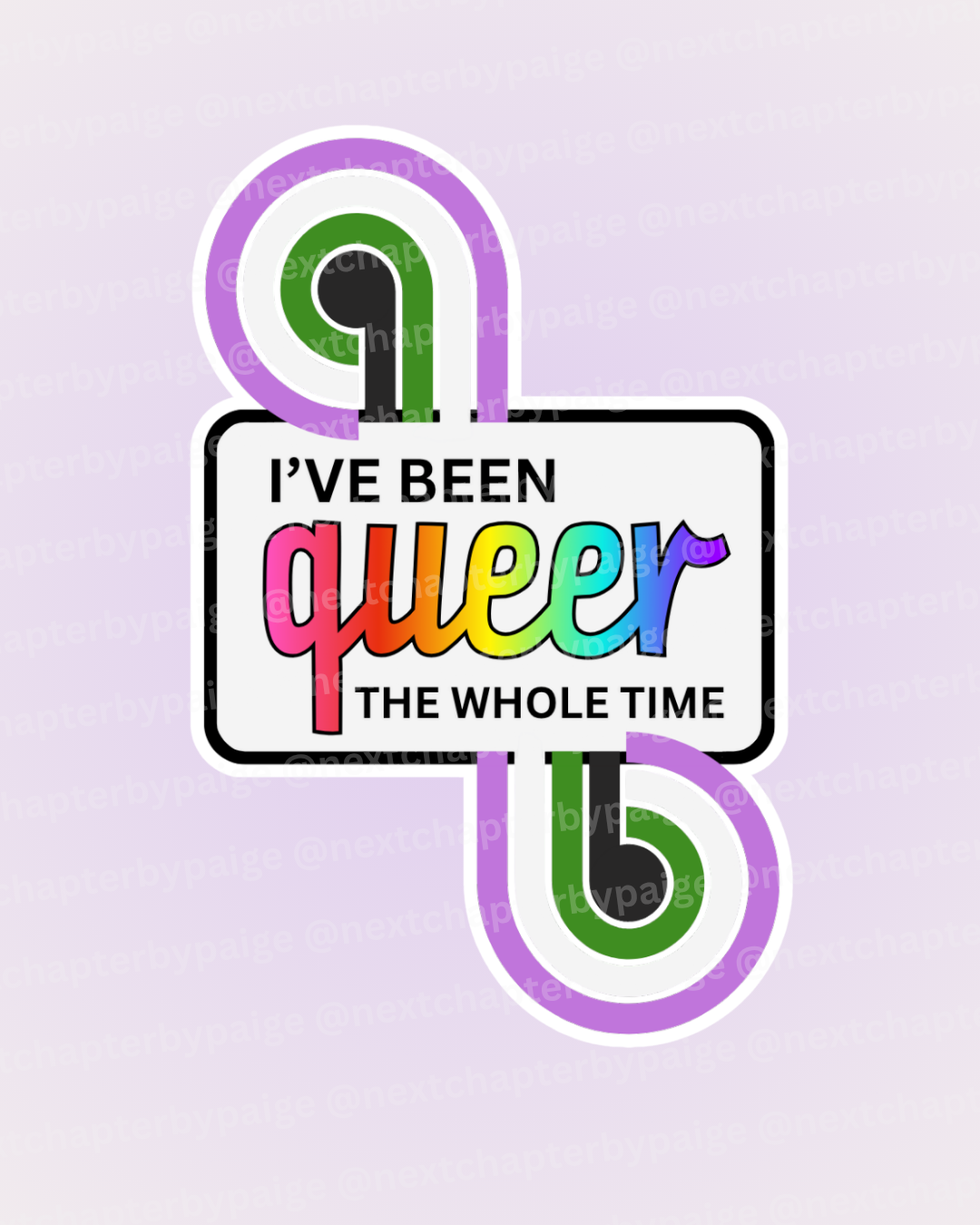 Genderqueer "Queer The Whole Time" Sticker