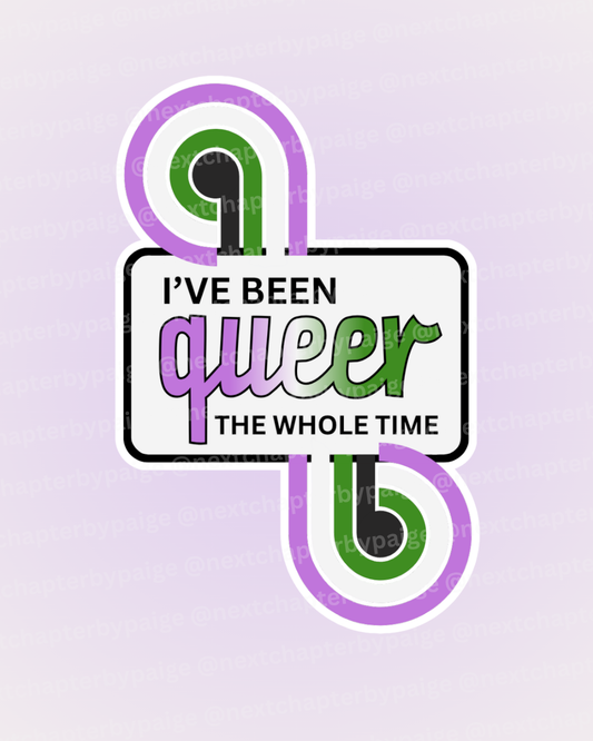 Genderqueer "Queer The Whole Time" Sticker