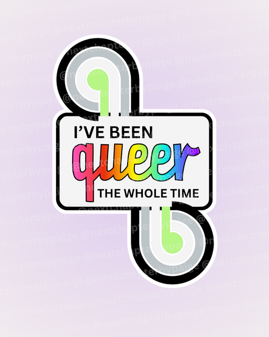 Agender "Queer The Whole Time" Sticker