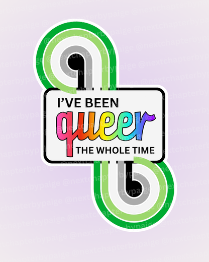 Aro "Queer The Whole Time" Sticker