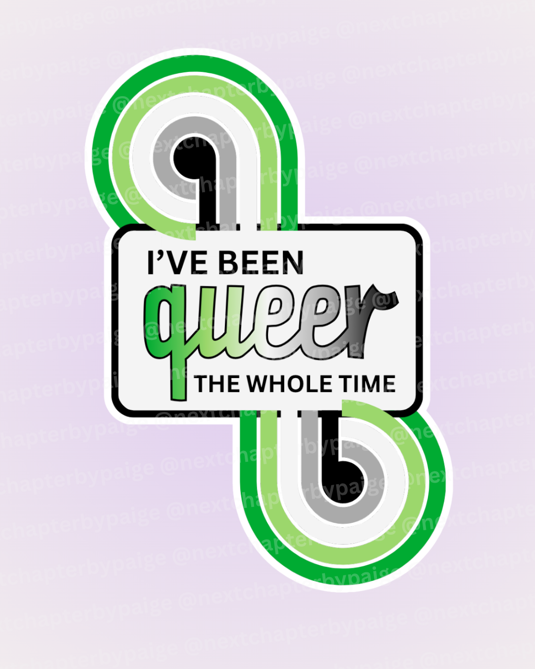 Aro "Queer The Whole Time" Sticker