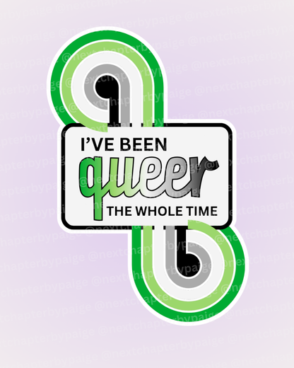 Aro "Queer The Whole Time" Sticker