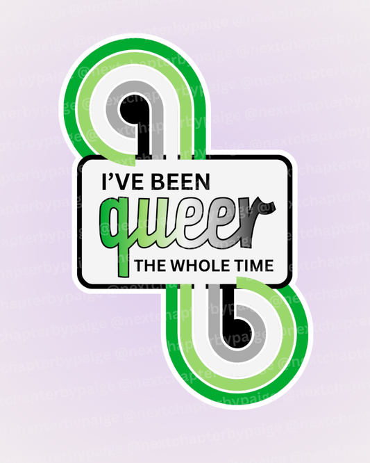 Aro "Queer The Whole Time" Sticker