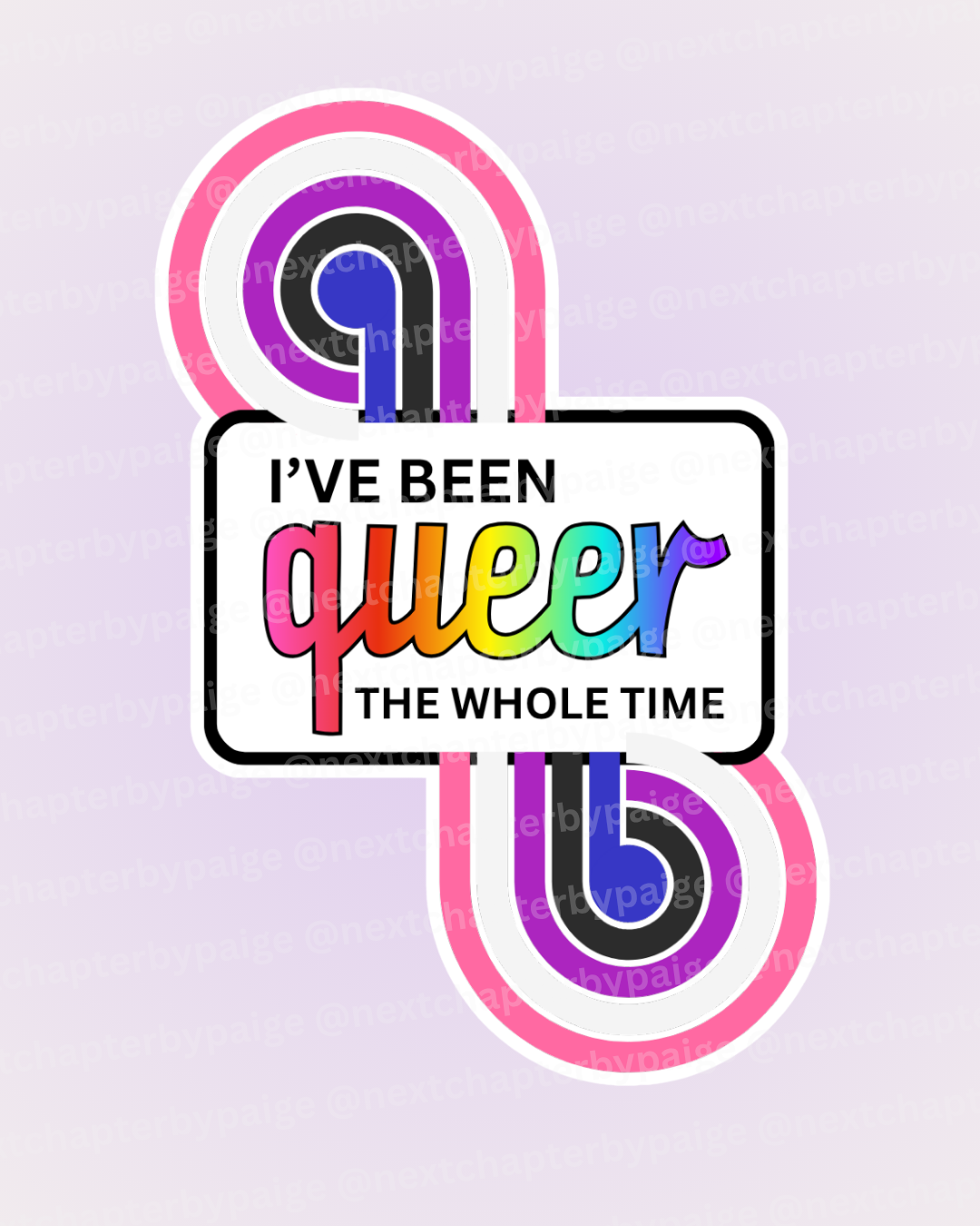 Genderfluid "Queer The Whole Time" Sticker