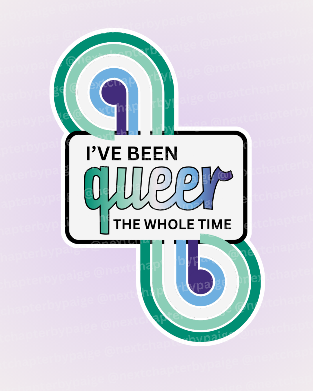 Gay / MLM "Queer The Whole Time" Sticker