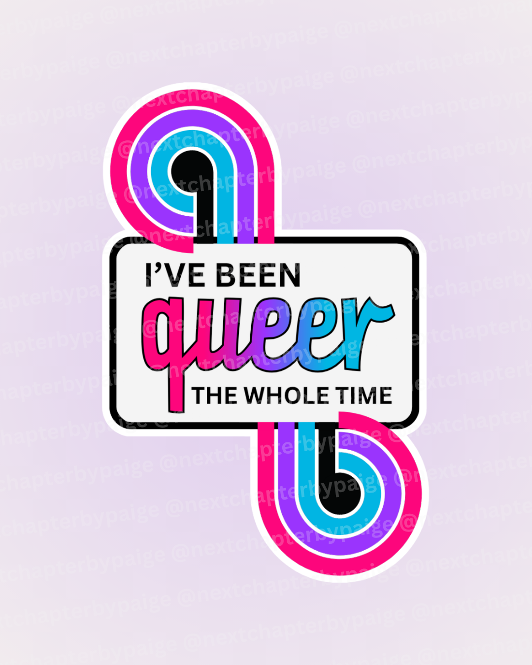 Androgynous "Queer The Whole Time" Sticker