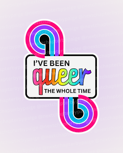 Androgynous "Queer The Whole Time" Sticker