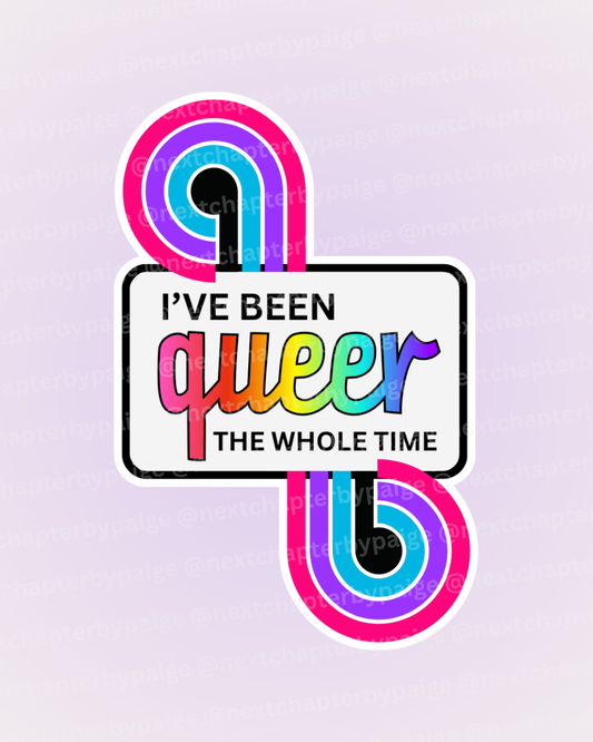 Androgynous "Queer The Whole Time" Sticker