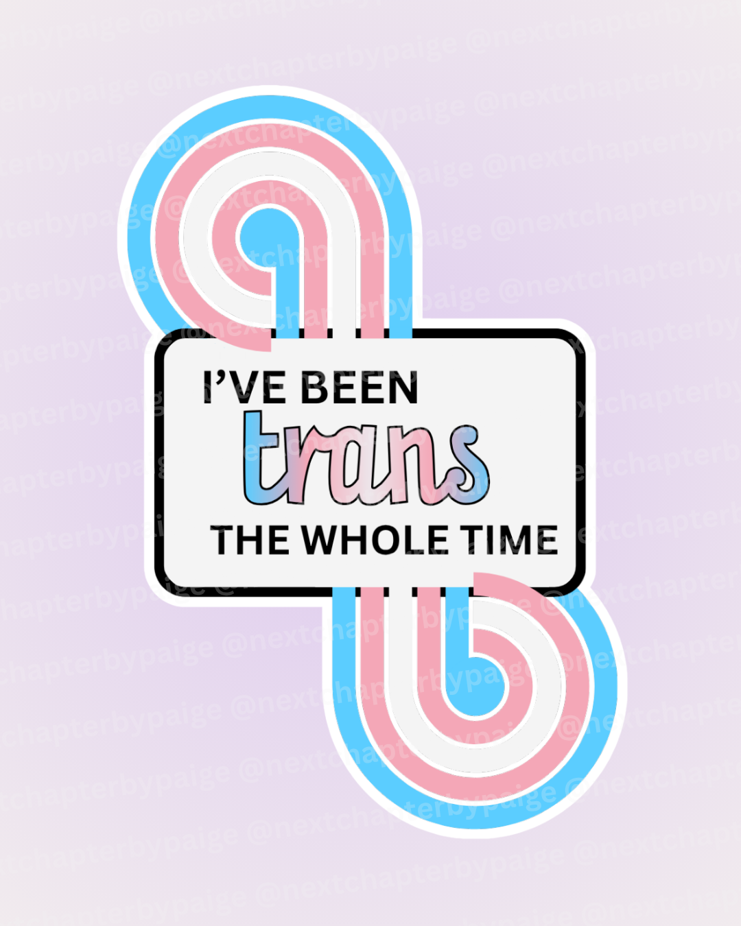 Trans "The Whole Time" Sticker