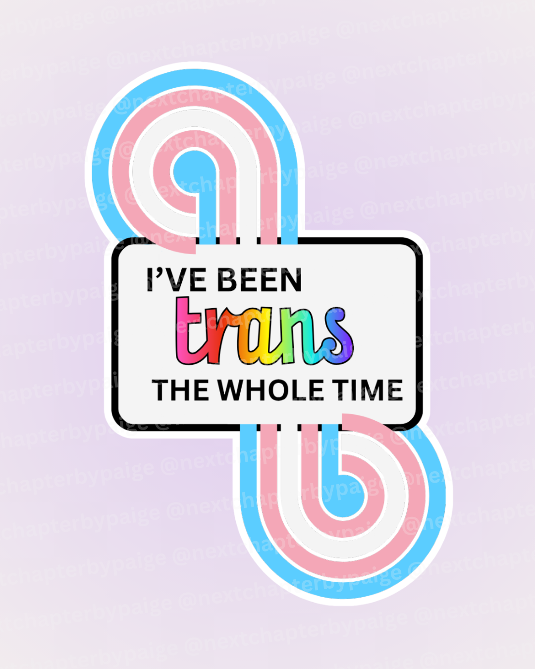 Trans "The Whole Time" Sticker