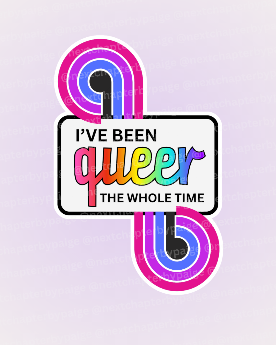 Bi "Queer The Whole Time" Sticker