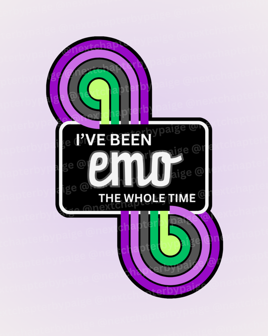 Emo "The Whole Time" Sticker