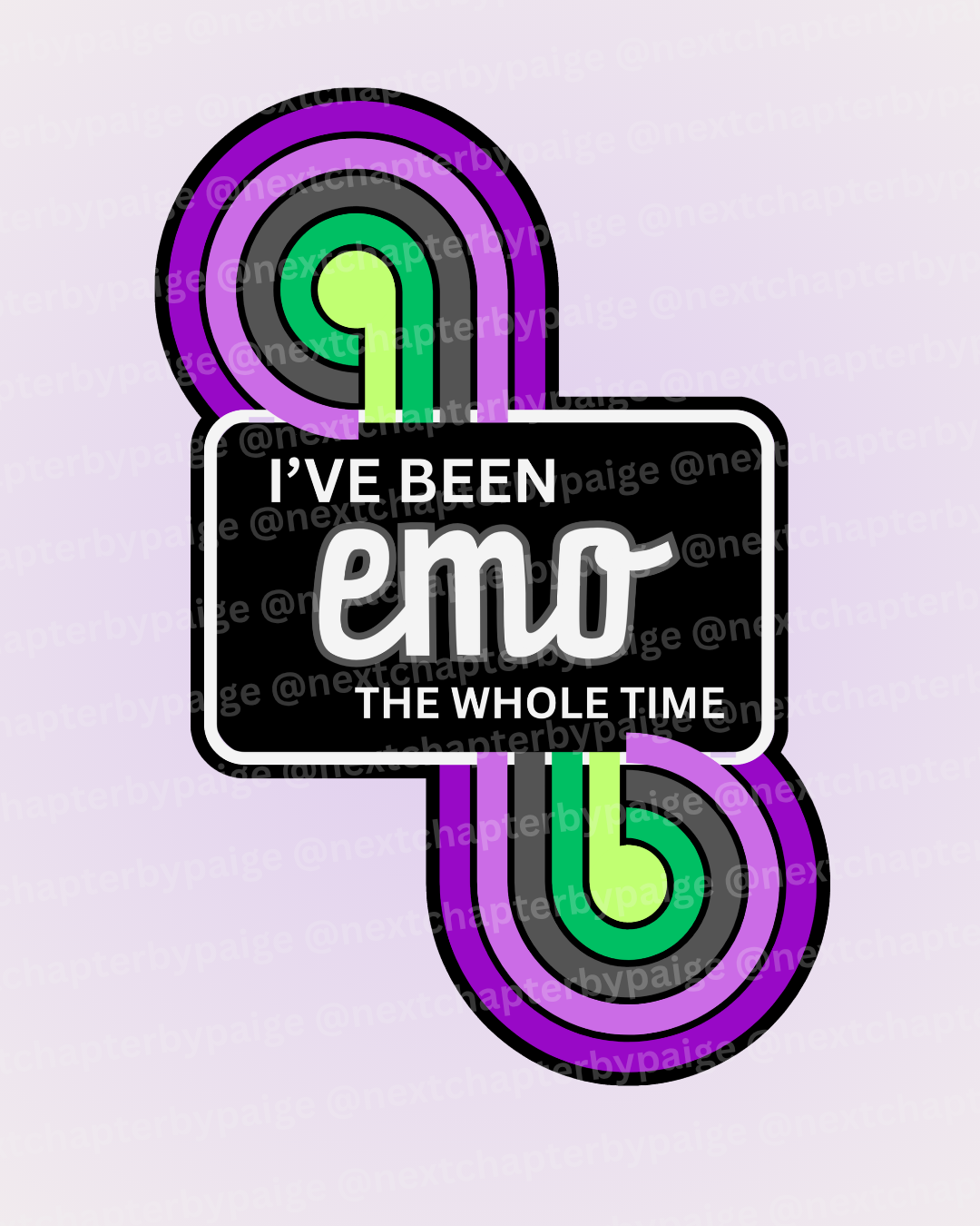 Emo "The Whole Time" Sticker
