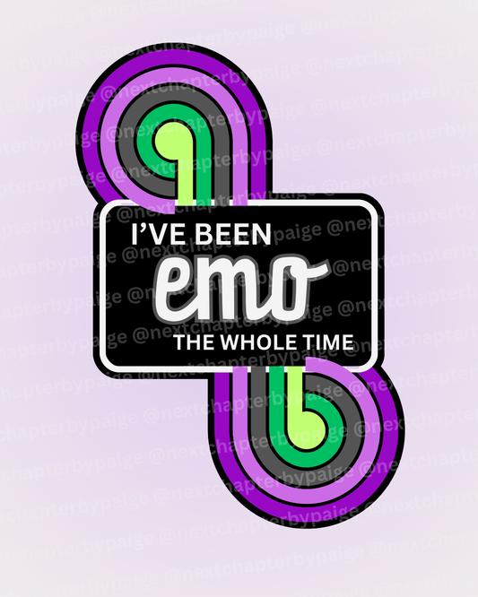 Emo "The Whole Time" Sticker